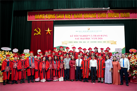 Tổ chức thành công Lễ tốt nghiệp sau đại học năm 2026:  Khẳng định vị thế đào tạo và nghiên cứu hàng đầu về Y - Dược học cổ truyền